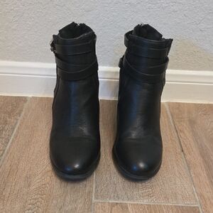 Black Leather Ankle Boots